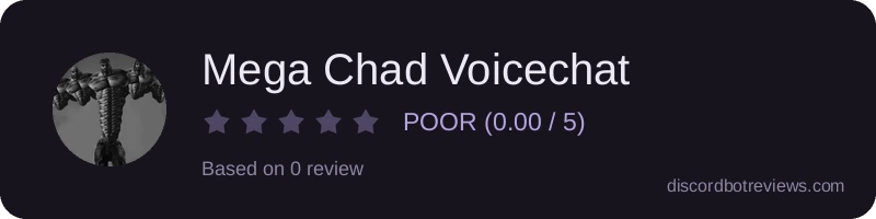 Rating widget preview for Mega Chad Voicechat
