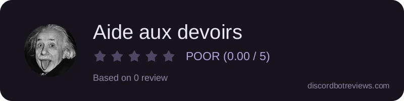 Rating banner for Aide aux devoirs