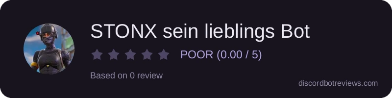 Rating widget preview for STONX sein lieblings Bot