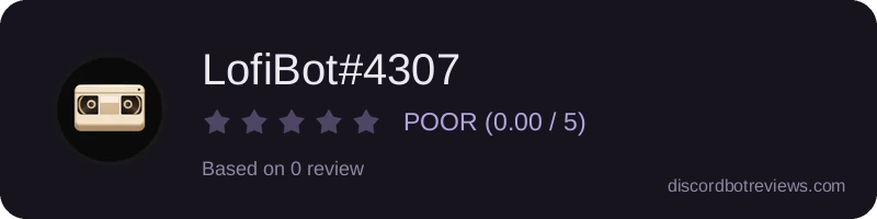 Rating widget preview for LofiBot#4307
