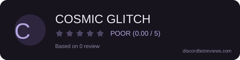 Rating widget preview for COSMIC GLITCH