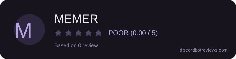 Rating widget preview for MEMER