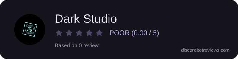 Rating widget preview for Dark Studio