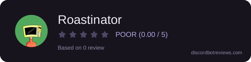Rating widget preview for Roastinator