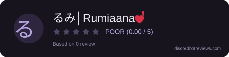 Rating widget preview for るみ│Rumiaana💕