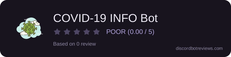 Rating widget preview for COVID-19 INFO Bot