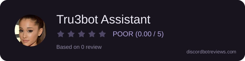 Rating widget preview for Tru3bot Assistant