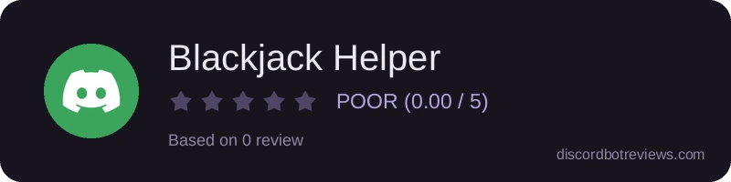 Rating banner for Blackjack Helper