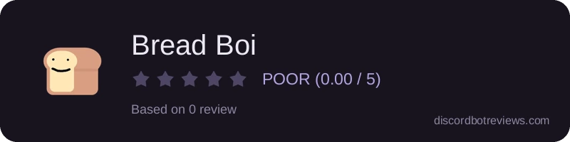 Rating widget preview for Bread Boi