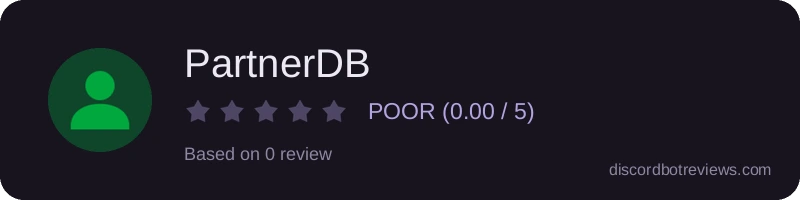Rating widget preview for PartnerDB