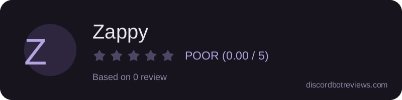 Rating widget preview for Zappy