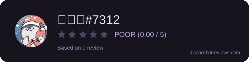 Rating widget preview for 술팽봇#7312