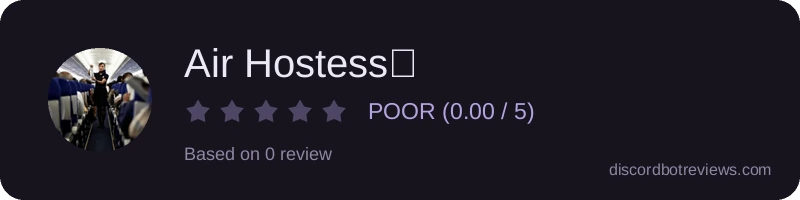 Rating widget preview for Air Hostess✈ 