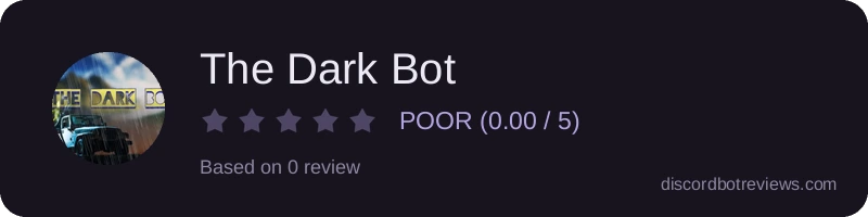 Rating widget preview for The Dark Bot