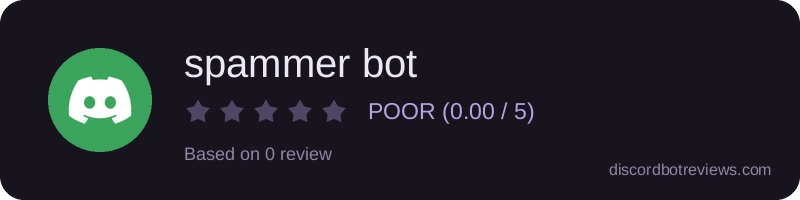 Rating widget preview for spammer bot