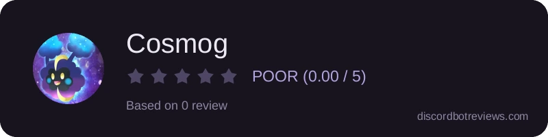 Rating widget preview for Cosmog
