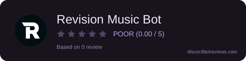 Rating widget preview for Revision Music Bot
