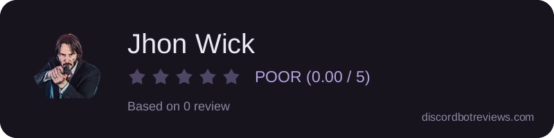 Rating widget preview for Jhon Wick