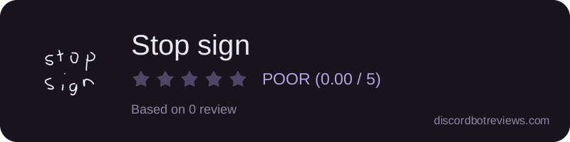 Rating widget preview for Stop sign