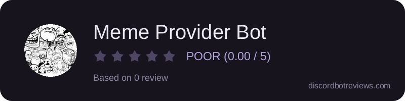 Rating widget preview for Meme Provider Bot