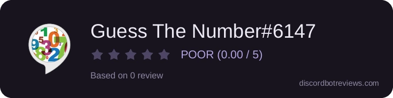 Rating widget preview for Guess The Number#6147