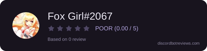 Rating widget preview for Fox Girl#2067