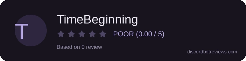 Rating widget preview for TimeBeginning