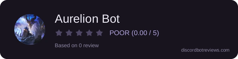 Rating widget preview for Aurelion Bot