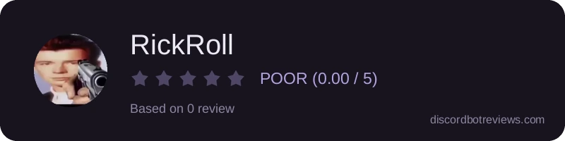 Rating widget preview for RickRoll