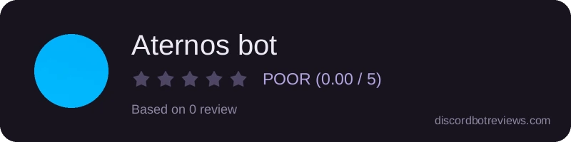 Rating widget preview for Aternos bot
