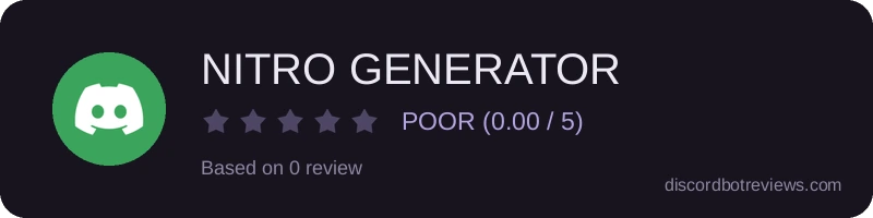 Rating widget preview for NITRO GENERATOR