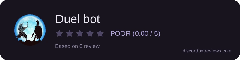 Rating widget preview for Duel bot
