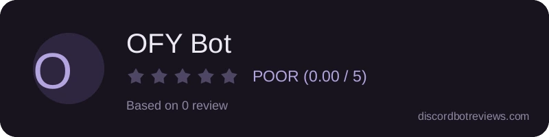 Rating widget preview for OFY Bot