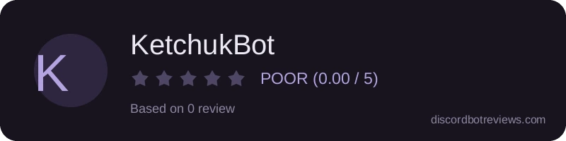 Rating widget preview for KetchukBot