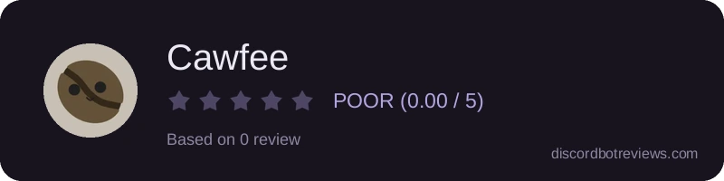 Rating widget preview for Cawfee