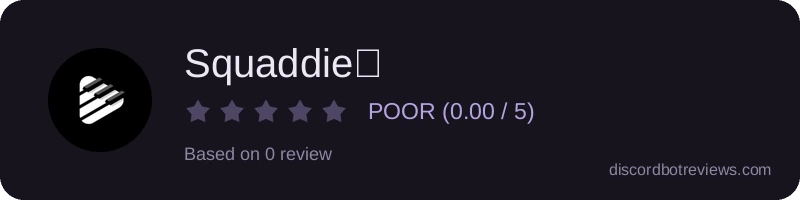 Rating widget preview for Squaddie🎶