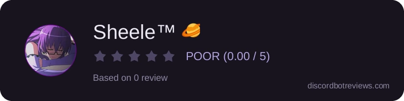Rating widget preview for Sheele™ 🪐