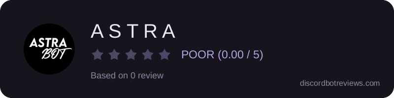 Rating widget preview for A S T R A