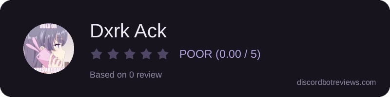 Rating widget preview for Dxrk Ack