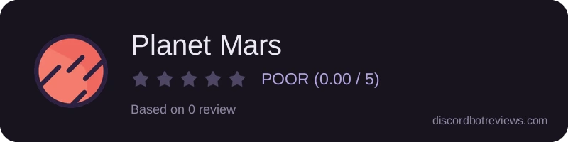 Rating widget preview for Planet Mars