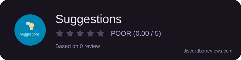 Rating banner for Suggestions