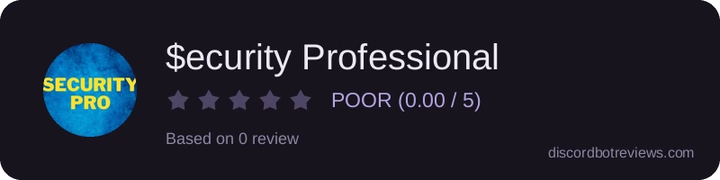 Rating widget preview for $ecurity Professional
