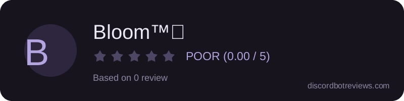 Rating banner for Bloom™️