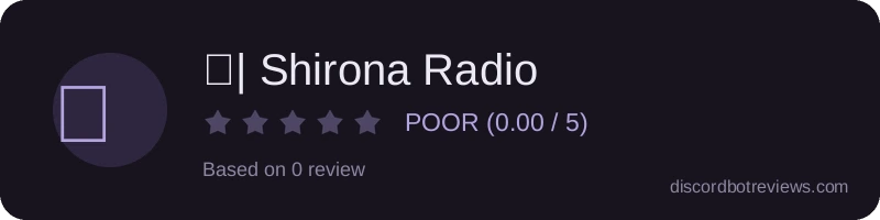 Rating widget preview for 📻| Shirona Radio