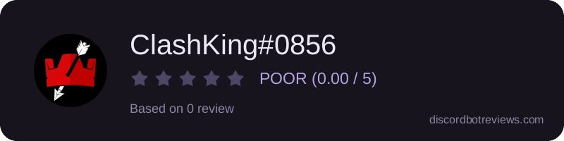 Rating widget preview for ClashKing#0856