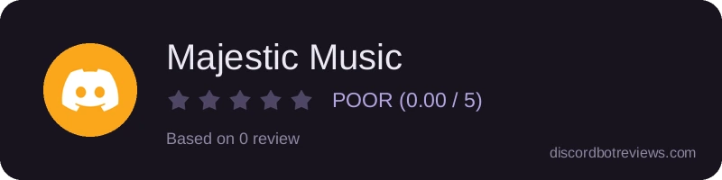Rating banner for Majestic Music