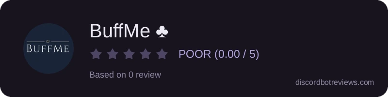 Rating widget preview for BuffMe ♣