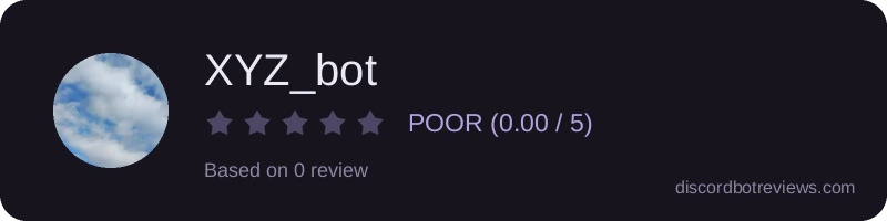 Rating widget preview for XYZ_bot
