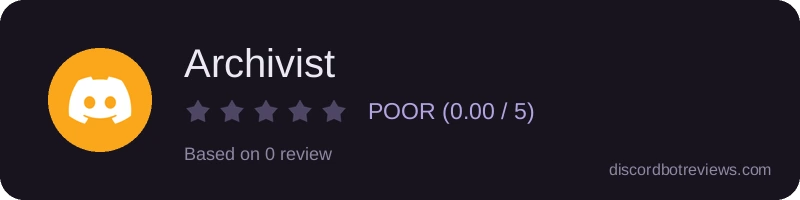 Rating widget preview for Archivist