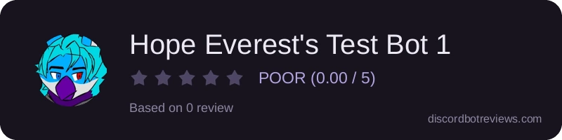Rating banner for Hope Everest's Test Bot 1